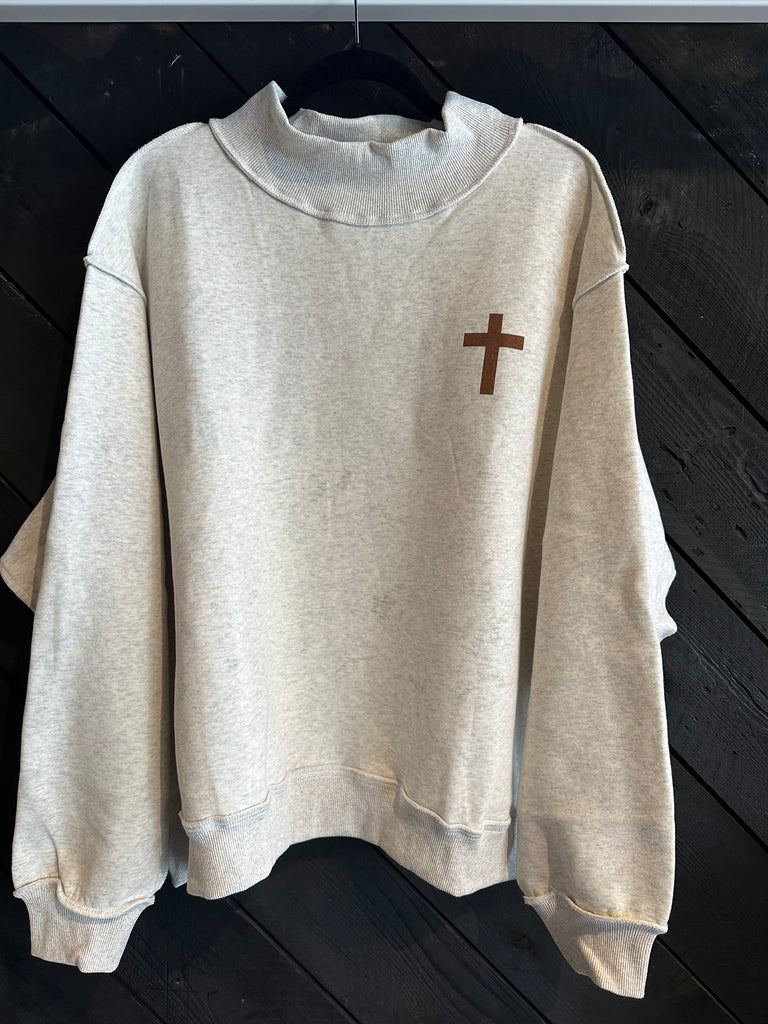 Cross & Jesus Saves Mockneck