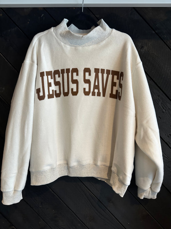 Cross & Jesus Saves Mockneck