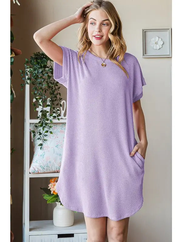 Ribbed Mini Dress