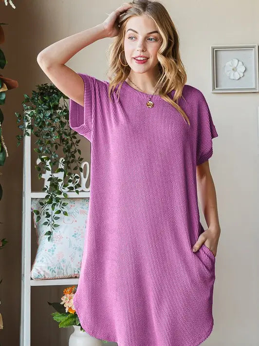 Ribbed Mini Dress