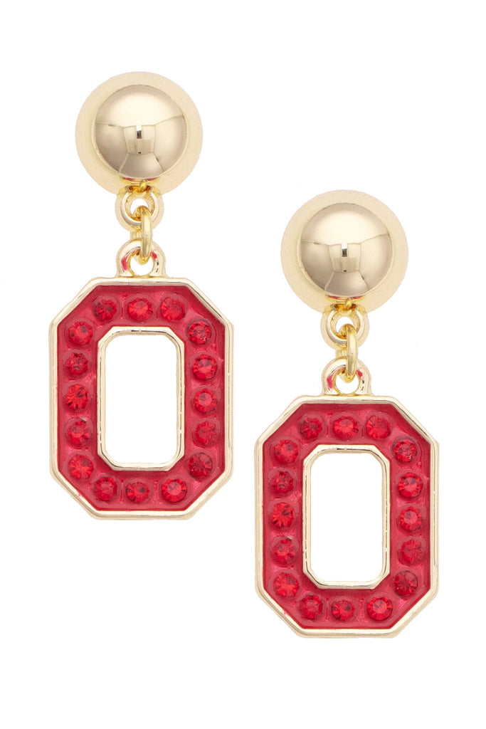 Buckeyes Pave Earrings