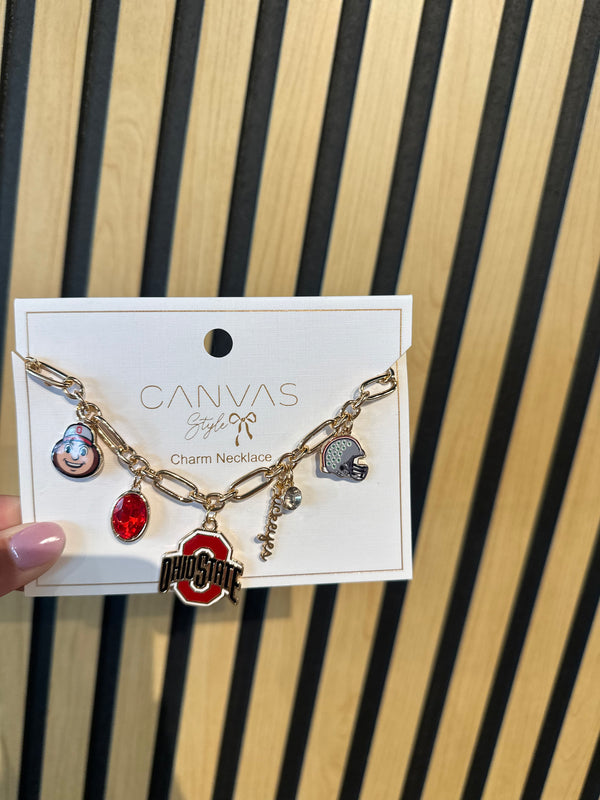 Buckeyes Gameday Charm Necklace
